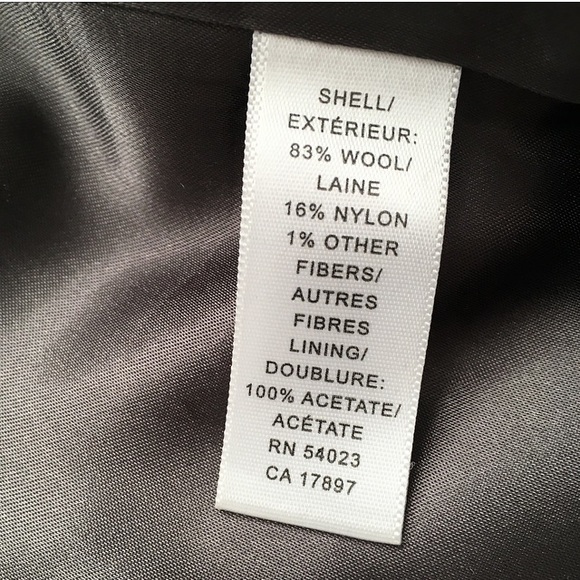 Like New Banana Republic Gray Pea Coat - Picture 8 of 8